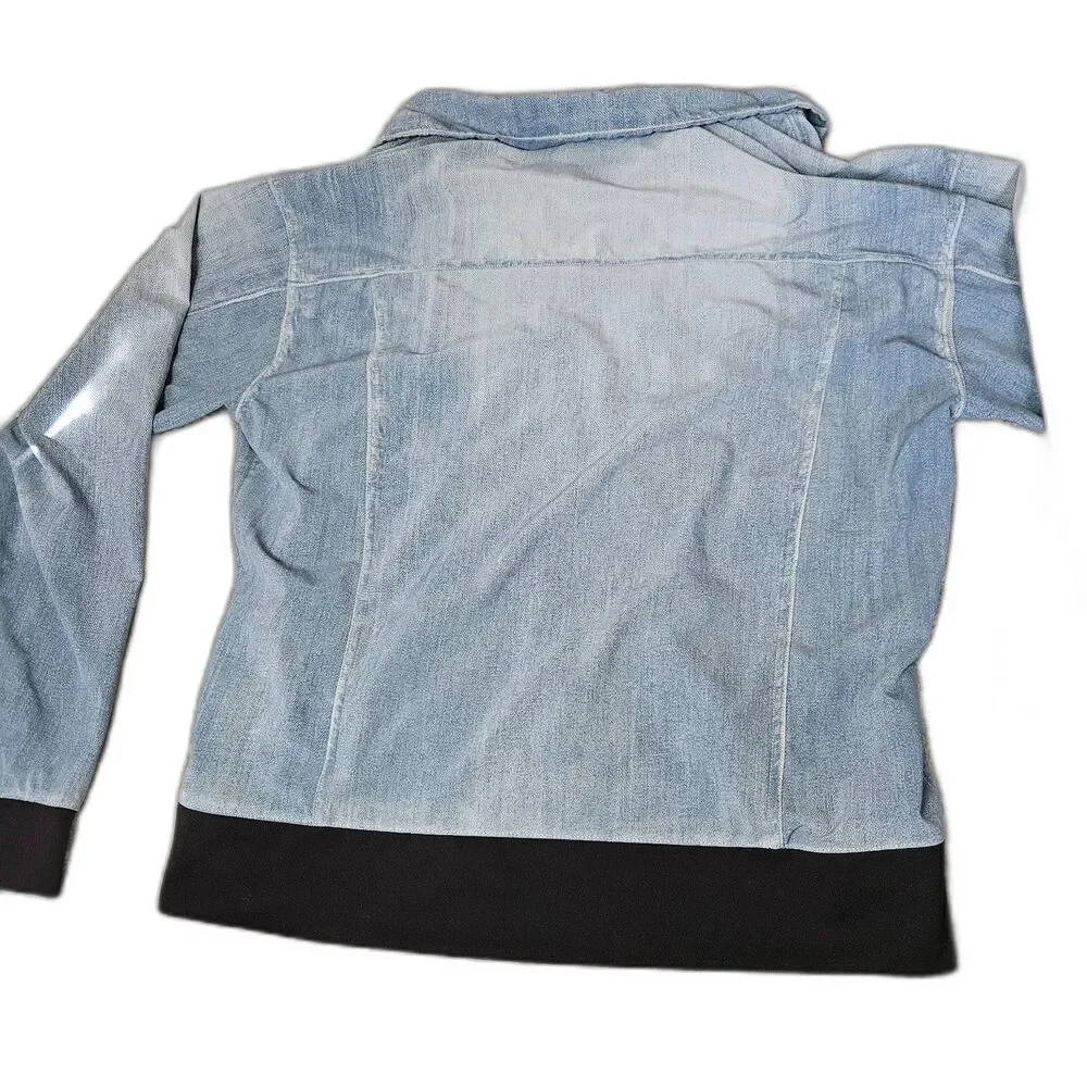 LUCY indiGO Activewear "Denim" Jacket Size Medium - Picture 3 of 7